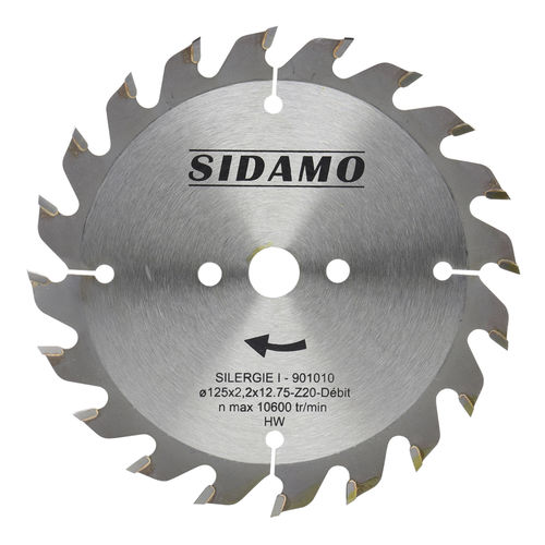 Lame de scie circulaire - SILERGIE I - SIDAMO - au carbure / pour bois / à denture rectifiée