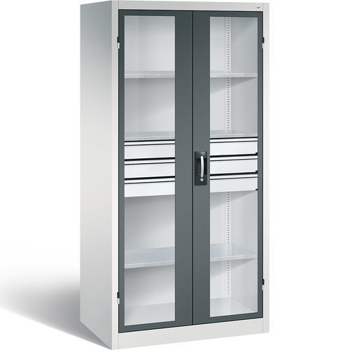 Armoire avec porte vitrée - C + P Möbelsysteme - de stockage / d'atelier / au sol