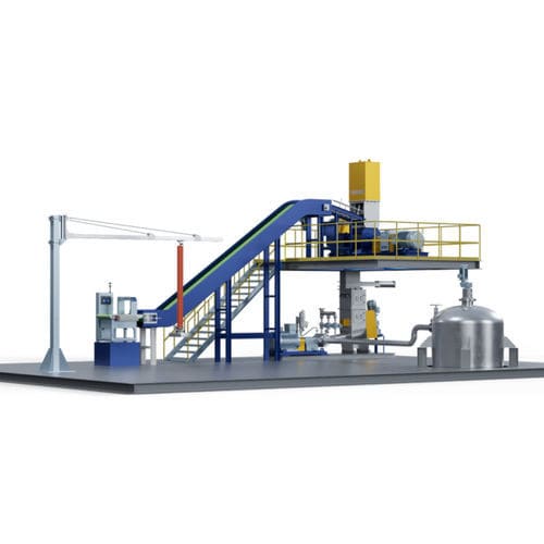 Broyeur pour copeau - SUNKAIER INDUSTRIAL TECHNOLOGY CO.,LTD. - pour le caoutchouc / à rotor / horizontal