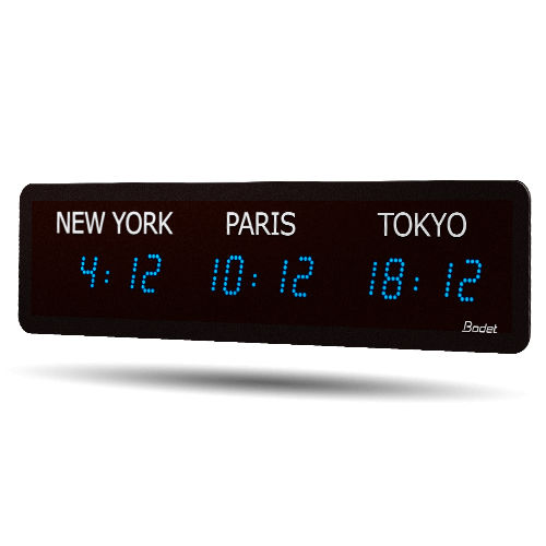 Horloge multizones - World Style - BODET TIME SPORT - à LED / d'intérieur / numérique