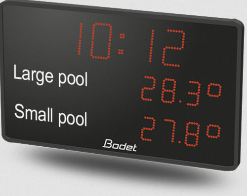 Afficheur à LED - Aquastyle - BODET TIME SPORT - à 7 segments / pour mesure de température / étanche