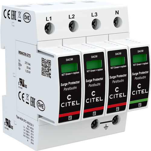 Parafoudre de type 2 - DAC50S series - CITEL - pour alimentation électrique / contre les courants transitoires / débrochable
