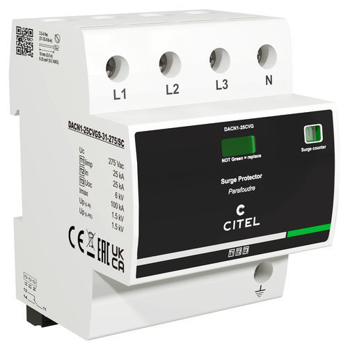 Parafoudre avec compteur de surtension - DACN1-25CVGS-31-275/SC - CITEL - de type 1 + 2 / de télésignalisation / compact