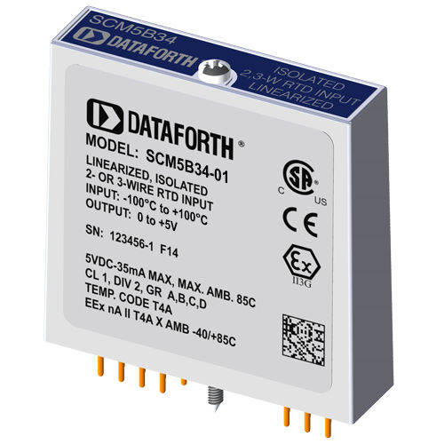 Module d'entrée pour RTD - SCM5B34-01 - Dataforth Corporation - isolé