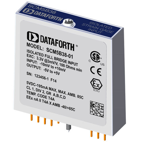 Module d'entrée pour jauge de contrainte - SCM5B38-01 - Dataforth Corporation - à large bande