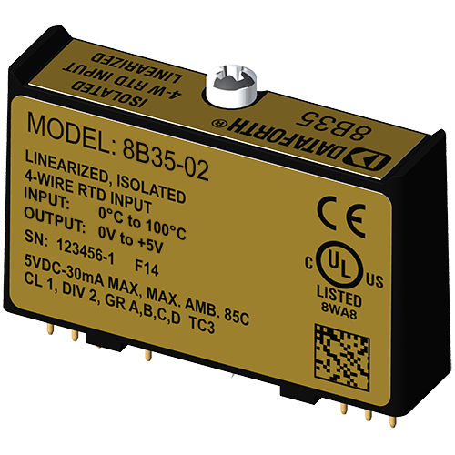 Module de traitement de signal d'entrée - 8B35-02 - Dataforth Corporation - pour RTD / 4 fils / linéarisé