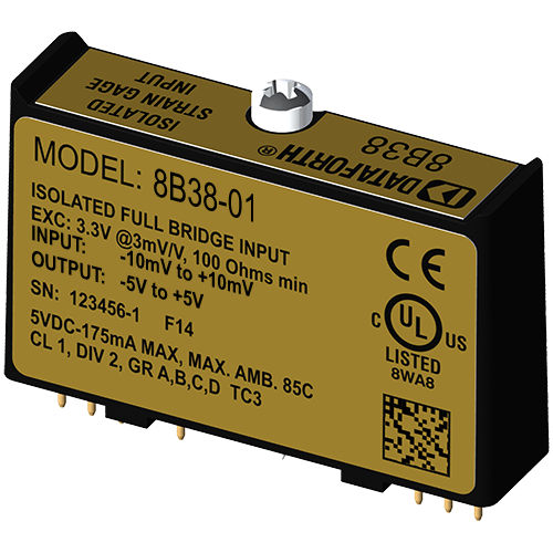 Module de traitement de signal d'entrée - 8B38-01 - Dataforth Corporation - pour jauge de contrainte