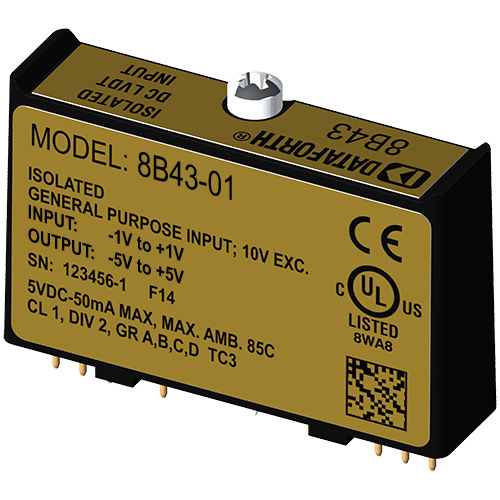 Module de traitement de signal d'entrée - 8B43-01 - Dataforth Corporation - LVDT type DC