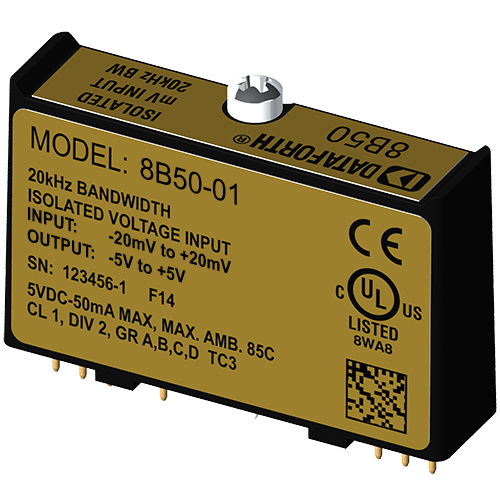 Module de traitement de signal d'entrée - 8B50-01 - Dataforth Corporation - de tension / à large bande