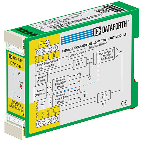 Module de traitement de signal d'entrée - DSCA34-01 - Dataforth Corporation - pour RTD / isolé / 2 fils