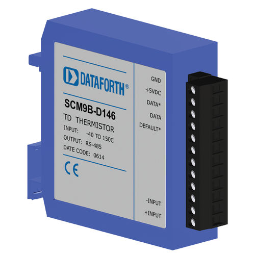 Module de traitement de signal sur rail DIN - SCM9B-D146 - Dataforth Corporation - d'entrée / pour thermistance / capteur à PC