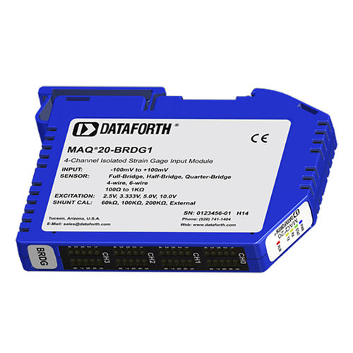 Module de traitement de signal entrées analogiques - MAQ20-BRDG1 - Dataforth Corporation - pour jauge de contrainte / sur rail DIN