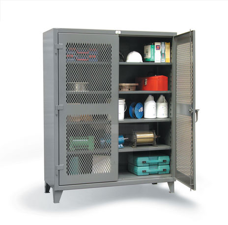 Armoire de stockage - V-244 series - Stronghold - sur pieds / à étagères / double porte