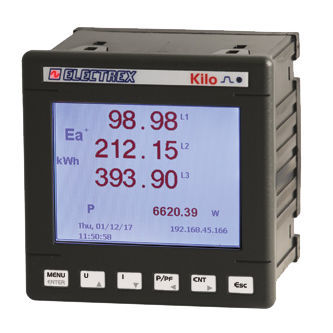 Analyseur de surveillance - PFNK9-FQ5D9-A21 KILO F NET 96 PQ WEB LOG 16 CHARTS - ELECTREX - pour réseau électrique / industriel / de qualité d'énergie