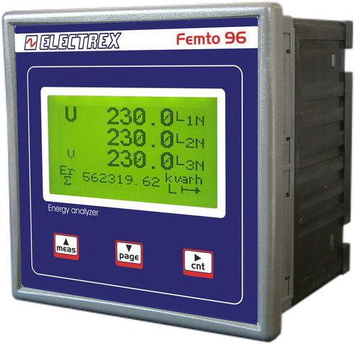 Compteur d'énergie électrique monophasé - ELECTREX - pour montage sur panneau / avec afficheur LCD
