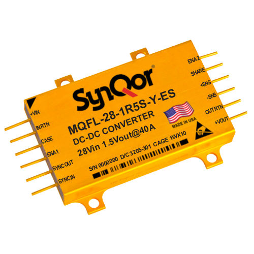 Convertisseur DC/DC de circuit imprimé - MQ 28 series - SYNQOR - régulé / à sortie simple / à sortie double