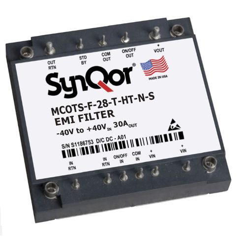 Filtre électronique passe-bas - Mil-COTS 28 V  - SYNQOR - passif / DC / mode différentiel