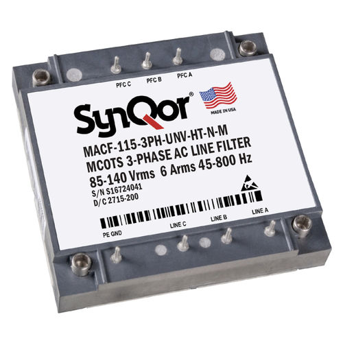 Filtre électronique passe-bas - MACF-115 series - SYNQOR - passif / IEM / triphasé