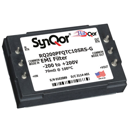 Filtre électronique mode différentiel - RQ200PFQTx10 - SYNQOR - passif / de mode commun / IEM