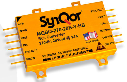 Convertisseur DC/DC non régulé - MQBQ series - SYNQOR - de circuit imprimé / pour environnements sévères / à sortie simple