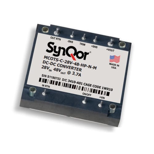 Convertisseur DC/DC régulé - Mil-COTS 28V  - SYNQOR - isolé / de circuit imprimé / à sortie simple