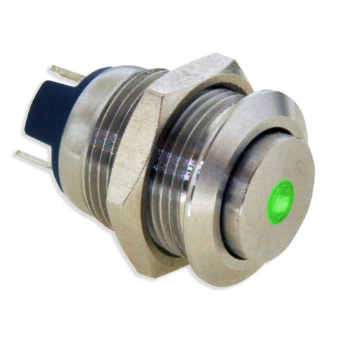 Bouton poussoir anti-vandale - PV0 Series - E-SWITCH - IP67 / SPST / lumineux (LED)