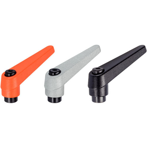 Manette indexable à poignée plastique - EH 24400. series - HALDER France - avec insert taraudé