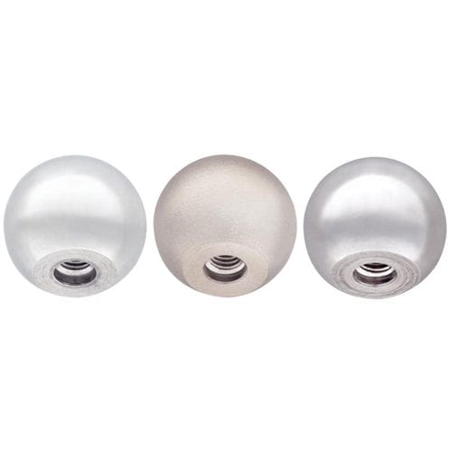 Bouton boule - EH 24561. series - HALDER France - fileté / aluminium / en acier inox
