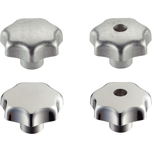 Bouton en étoile - EH 24660. series - HALDER France - fileté / aluminium
