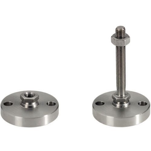 Patin avec trou traversable - EH 22590. series - HALDER France - en acier / en inox