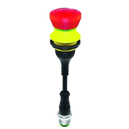 Bouton poussoir d'arrêt d'urgence - SHORTRON®-M12 FRVKOO_M001 - Georg Schlegel GmbH & Co. KG - à tête champignon / IP65 / IP67