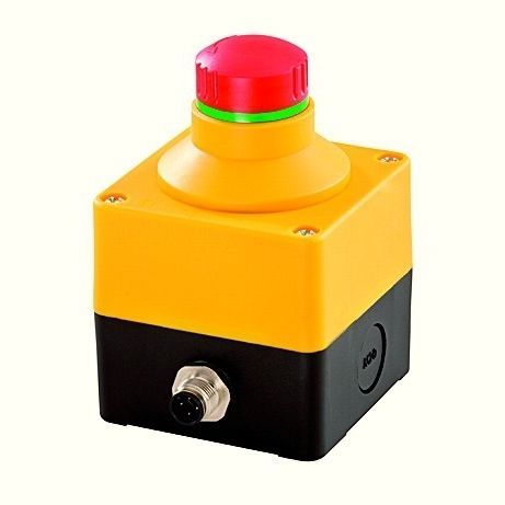 Bouton poussoir à ressort - SIL_QRBUVOO_M12 - Georg Schlegel GmbH & Co. KG - d'arrêt d'urgence / isolé / IP65