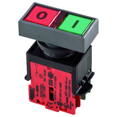 Bouton poussoir IP40 - QUARTEX®-R LDT - Georg Schlegel GmbH & Co. KG - 1NO/NF / rectangulaire / double