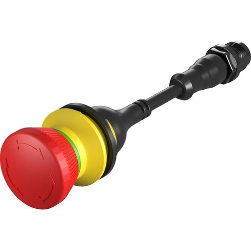 Bouton poussoir d'arrêt d'urgence - SHORTRON®-M12 FRVKOO_M001 - Georg Schlegel GmbH & Co. KG - à tête champignon / IP65 / IP67
