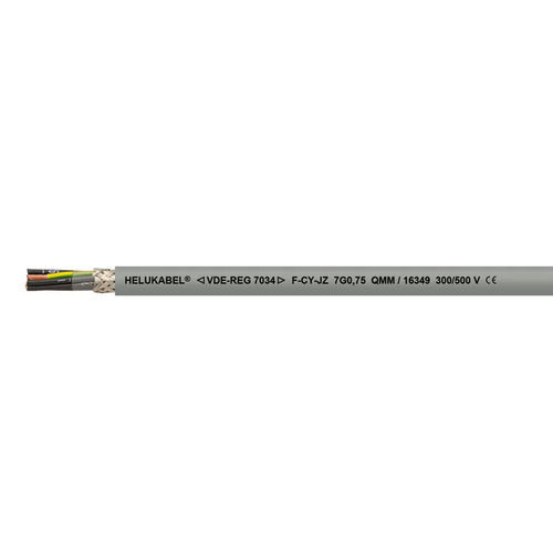 Câble électrique DIN - F-CY-JZ - HELUKABEL - à retardateur de flamme / résistant à l'huile / multibrin
