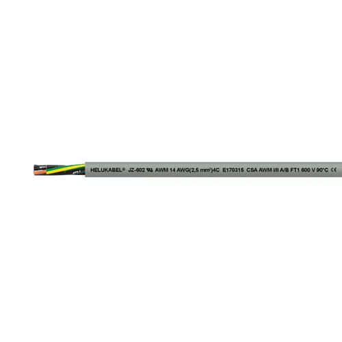 Câble électrique DIN - JZ-602 - HELUKABEL - à retardateur de flamme / résistant à l'huile / multibrin