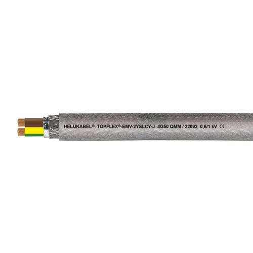 Câble électrique d'alimentation - TOPFLEX®-EMV-2YSLCY-J - HELUKABEL - DIN / à retardateur de flamme / multibrin