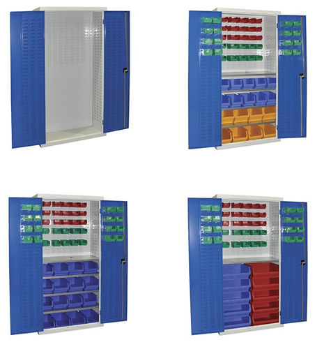 Armoire de stockage - CYD189xxxBX - Quality Metal Products - au sol / à étagères / à porte