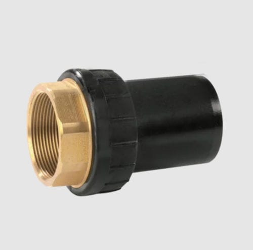 Adaptateur hydraulique fileté - UAM - Aliaxis - en laiton / en polyéthylène / de sécurité