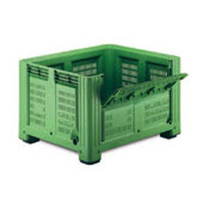 Caisse-palette en plastique - 1176 FA - capp plast srl - de stockage / avec couvercle / à ridelles rabattables