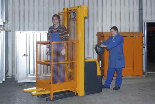 Nacelle grillagée pour maintenance aérienne - MB-I series - Bauer - pour chariot élévateur