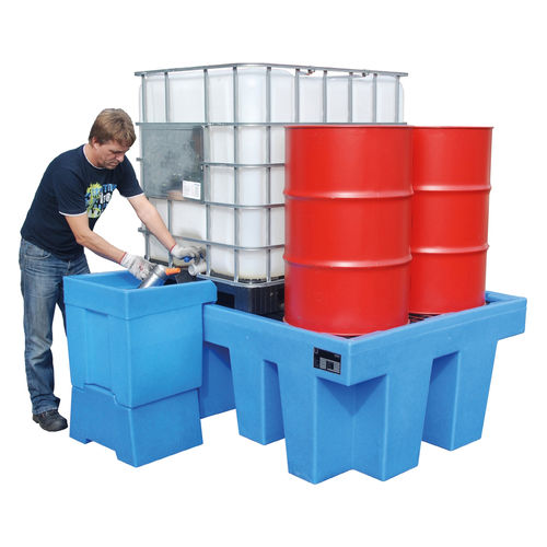 Bac de rétention pour fûts - WP series - Bauer - pour conteneur IBC / en polyéthylène / pour palette