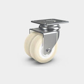 Roulette pivotante - 85 PU  - RÄDER-VOGEL RÄDER- UND ROLLENFABRIK GMBH & CO. KG - à platine / jumelée / en polyuréthane