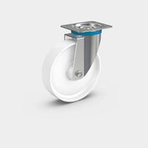 Roulette pivotante - RÄDER-VOGEL RÄDER- UND ROLLENFABRIK GMBH & CO. KG - à platine / industrielle / en acier inoxydable