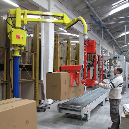 Manipulateur pour manutention de carton - DALMEC - pneumatique / avec prise / à fourche