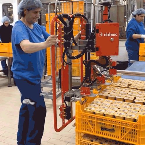 Manipulateur pour conteneur - DALMEC - pneumatique / avec prise / pour produits alimentaires