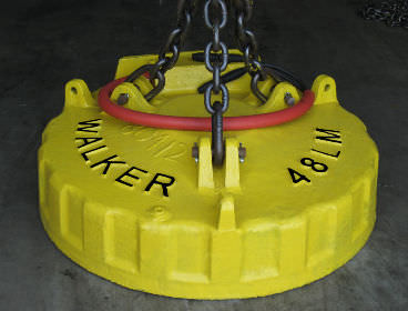Électroaimant de levage à commutation électrique - LM Cast series - WALKER MAGNETICS - pour manutention de ferraille / de débris ferreux / circulaire