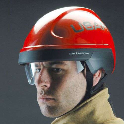 Casque d'escalade - Cromwell ER1 series - helmets integrated - EN16473 / rouge / avec lunettes de protection