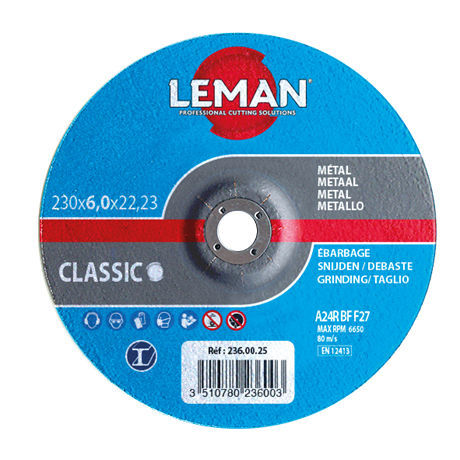 Disque à ébarber pour tôle - DAT.00126 - Leman