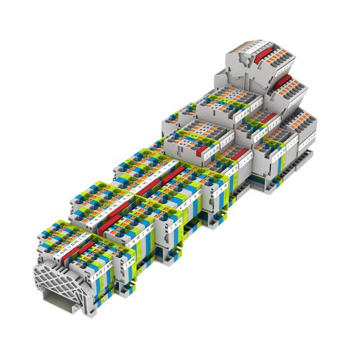 Bloc de jonction push-in - PRK - CONTA-CLIP Verbindungstechnik GmbH - sur rail-DIN / pour jeu de barres / sans vis